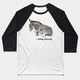 Little Donkey Dreaming Baseball T-Shirt